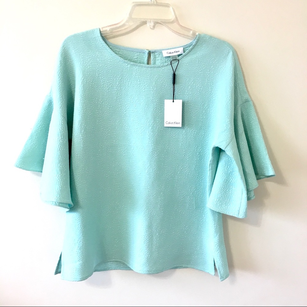 Calvin Klein Blouse - Mint Green - Sz S Small